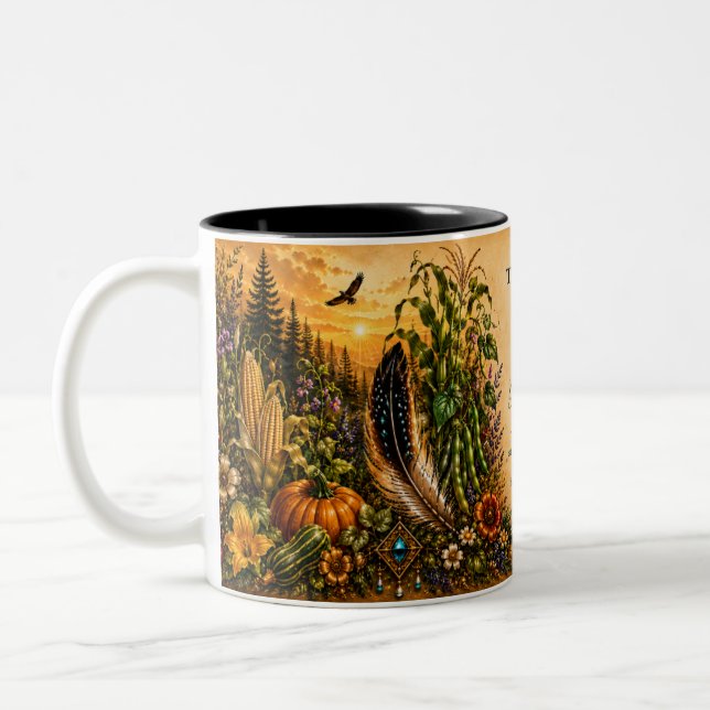 Indigenous Heritage Three Sister's two-tone mug (Left)