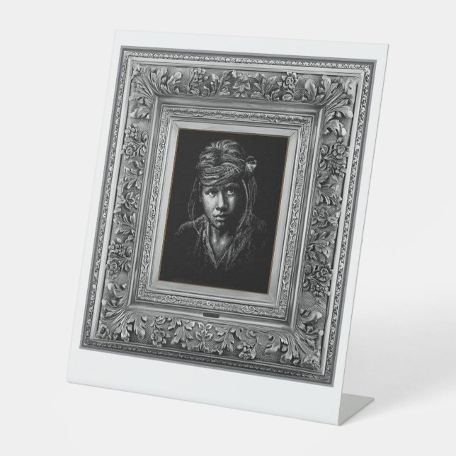 Indigenous Native American. Pedestal Sign (Front)