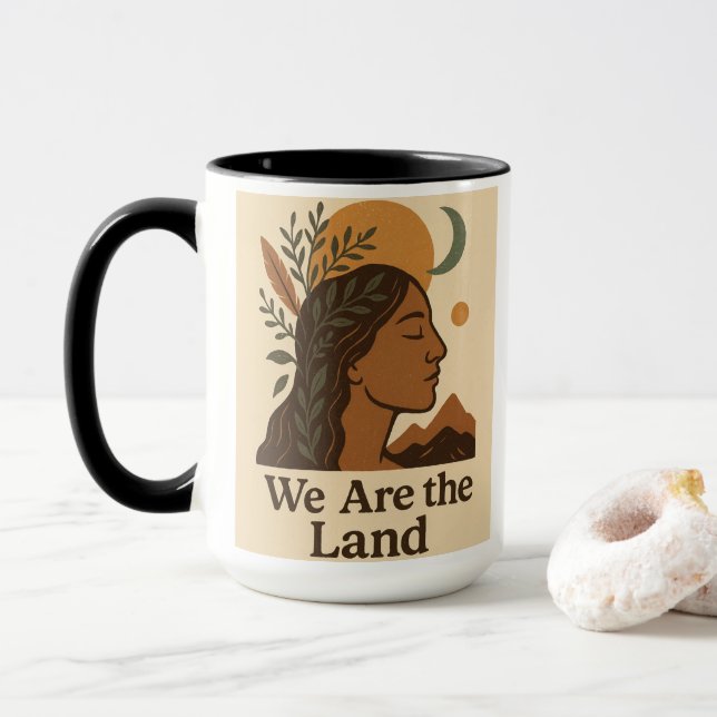 Indigenous Peoples’ Day Mug | Boho Earthy Coffee G (With Donut)