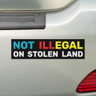 Indigenous Rights Immigration Law Ban ICE Bumper Sticker