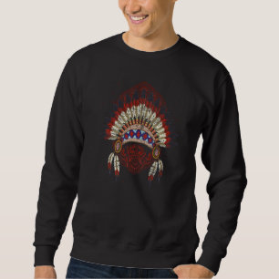Indigenous Tribe Indian Headdress Native American Sweatshirt