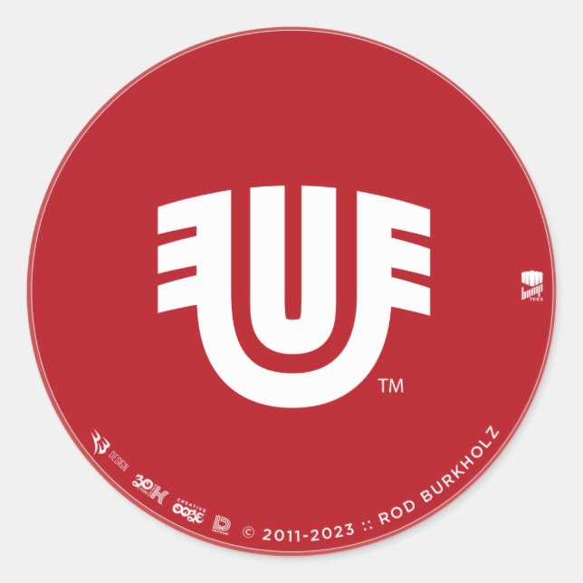 Indigenous Ute Tribal Brand Mark Classic Round Sticker (Front)