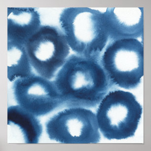 Indigio Watercolor Print Circles