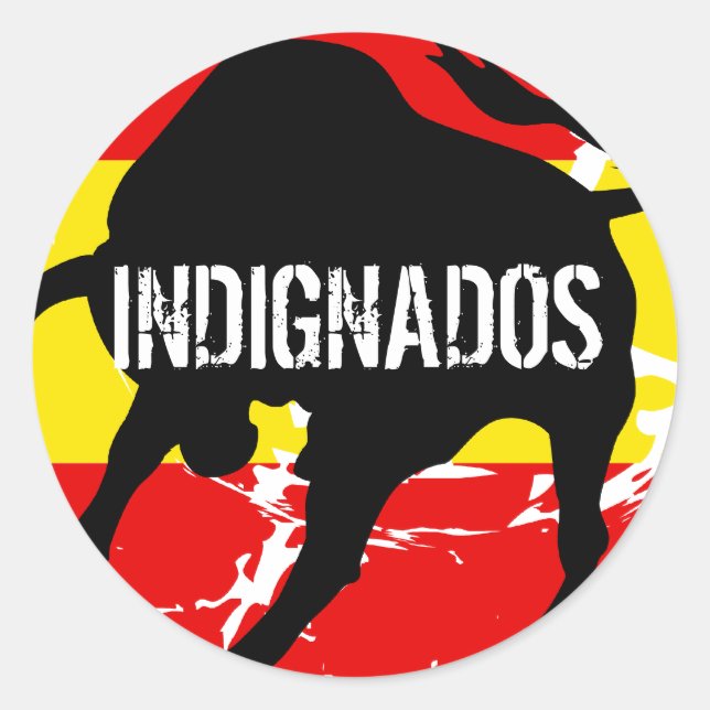 Indignados Classic Round Sticker (Front)