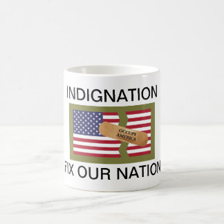 INDIGNATION FIX OUR NATION COFFEE MUG
