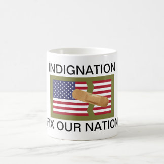 INDIGNATION FIX OUR NATION COFFEE MUG