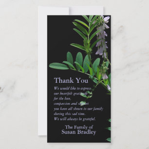 Indigo 1 Floral Sympathy Thank You photo card