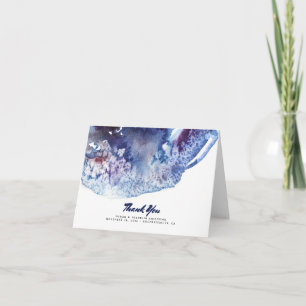Indigo Agata Crystal Modern Watercolor Thank You
