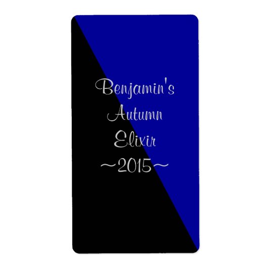 Indigo and Black Special Home Wine Label Shipping Label