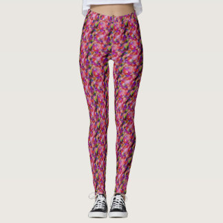 indigo and purple artwork leggings