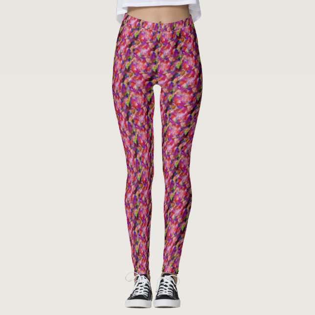 indigo and purple artwork leggings (Front)