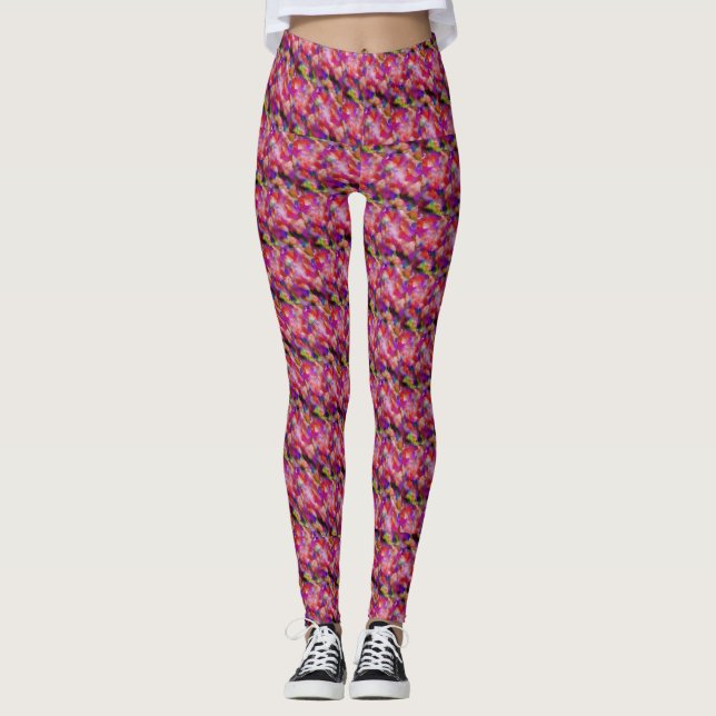 indigo and purple artwork leggings (Front)