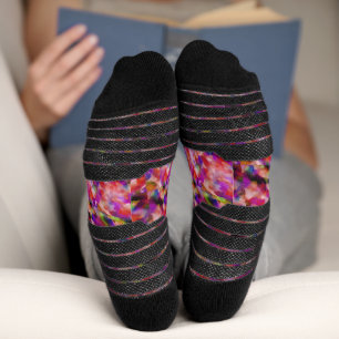indigo and purple artwork socks