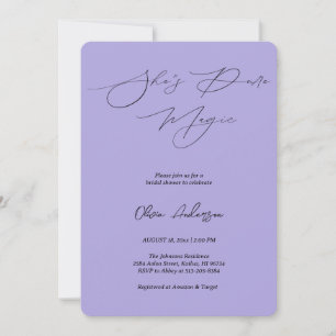 Indigo Aura She's Pure Magic Bridal Shower Invitation