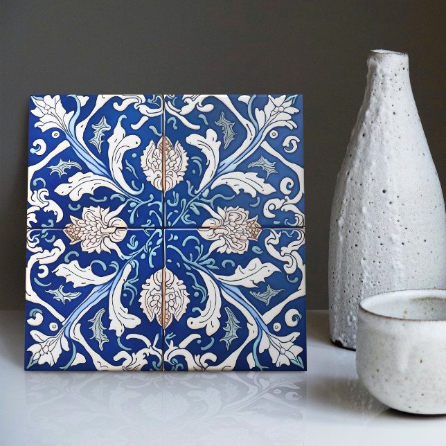 Indigo Azulejo Blue Portuguese Lisbon Decorative C Tile (Creator Uploaded)