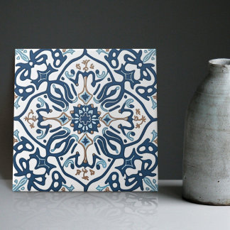 Indigo Azulejo Blue Portuguese Lisbon Decorative C Tile