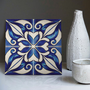 Indigo Azulejo Blue Portuguese Lisbon Decorative C Tile