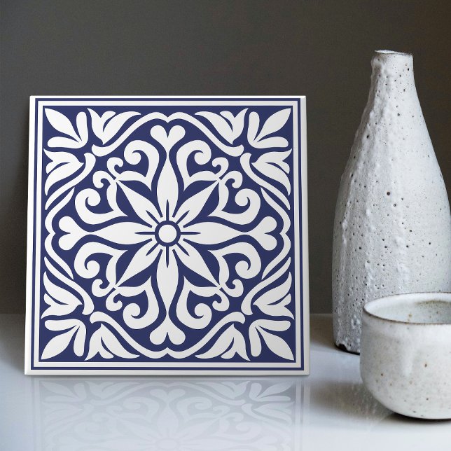 Indigo Azulejo Blue Portuguese Lisbon Decorative C Tile (Creator Uploaded)
