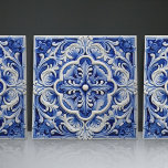 Indigo Azulejo Blue Portuguese Lisbon Decorative Tile<br><div class="desc">Indigo Azulejo Blue Portuguese Lisbon decorative ceramic tiles are a beautiful and unique addition to any home. A high-quality product with a timeless aesthetic. The blue colour of the tiles is inspired by the indigo blue of Lisbon's famous azulejo tiles, adding a touch of history and culture to your space....</div>