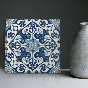 Indigo Azulejo Blue Portuguese Lisbon Decorative Tile