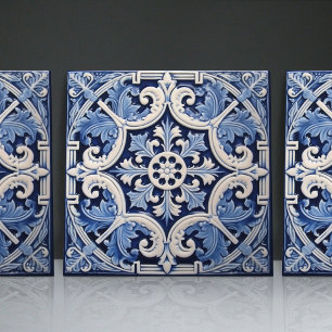 Indigo Azulejo Blue Portuguese Lisbon Decorative Tile