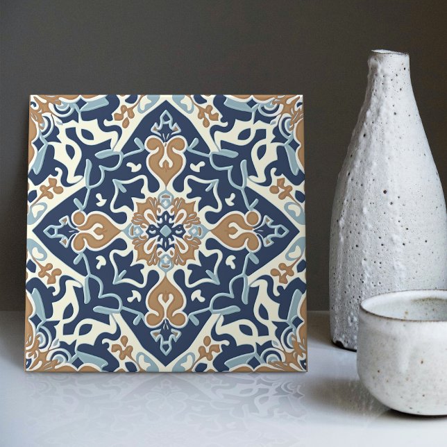 Indigo Azulejo Blue Portuguese Lisbon Decorative Tile (Creator Uploaded)