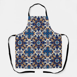 Indigo Azulejo Blue Portuguese Lisbon Talavera Apron