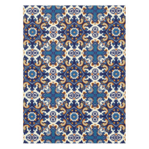 Indigo Azulejo Blue Portuguese Lisbon Talavera Tablecloth