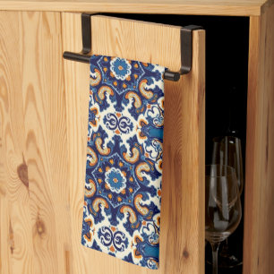 Indigo Azulejo Blue Portuguese Lisbon Talavera Tea Towel