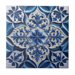 Indigo Azulejo Blue Portuguese Lisbon Talavera Tile
