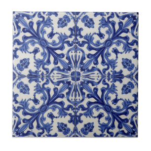 Indigo Azulejo Blue Portuguese Lisbon Talavera Tile