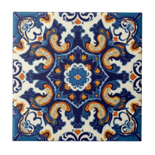 Indigo Azulejo Blue Portuguese Lisbon Talavera Tile