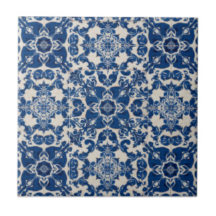 Indigo Azulejo Blue Portuguese Lisbon Talavera Tile