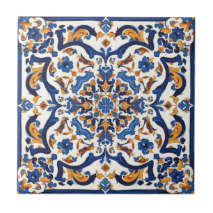 Indigo Azulejo Blue Portuguese Lisbon Talavera Tile