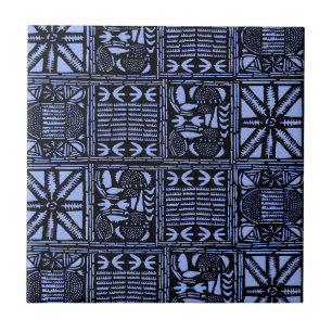 Indigo Batik Quilt - Blue Tile