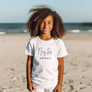 Indigo Big Sis Custom Name T-Shirt