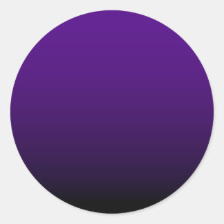Indigo Black Gradient Blank Classic Round Sticker
