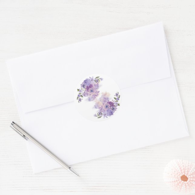 Indigo Blast Classic Round Sticker (Envelope)