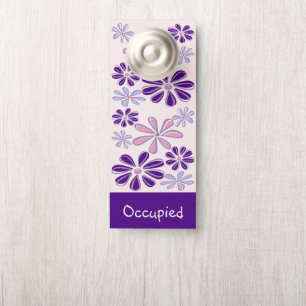 Indigo Bloom Doodle Your Name Door Hanger