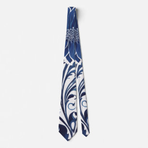 indigo blossom garden tie