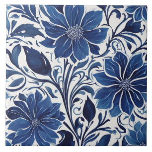 indigo blossom garden tile