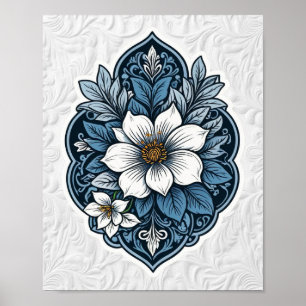 Indigo Blossom Print (Matte)
