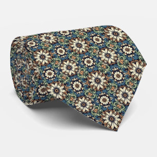 Indigo Blue, Dusty Blue, Sage... Floral Medallion Tie