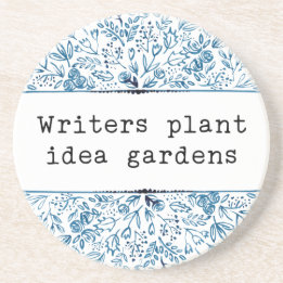 Indigo Blue Floral | Writers Plant Idea Gardens Coaster