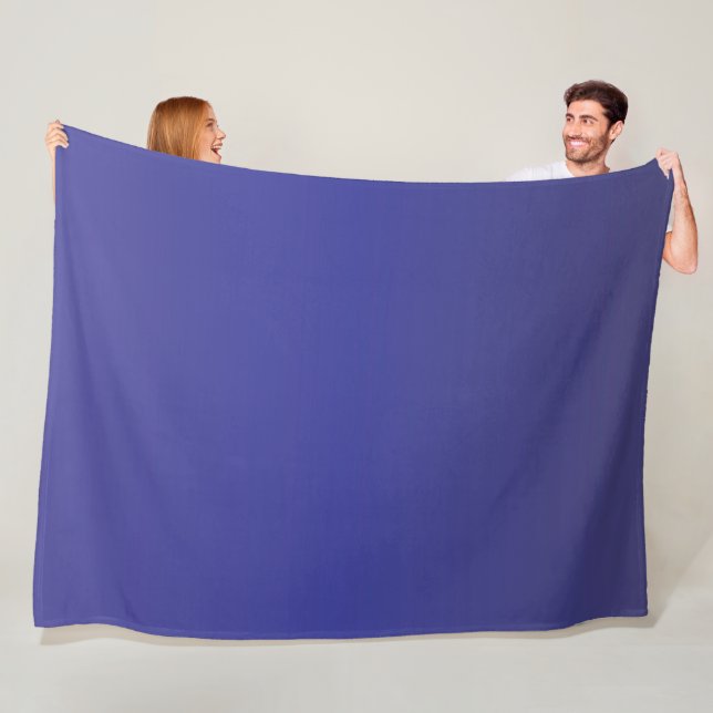 Indigo Blue Gradient Fleece Blanket (In Situ)