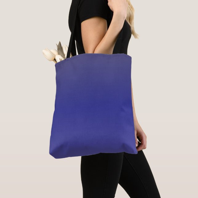 Indigo Blue Gradient Tote Bag (Close Up)