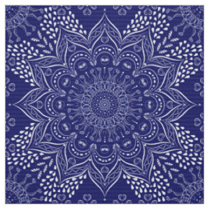 Indigo Blue Mandala Fabric