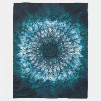 Indigo Blue Mandala Fleece Blanket