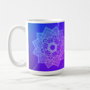 Indigo blue mandala mug