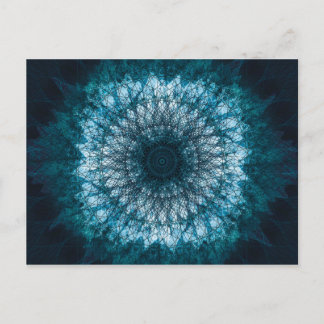 Indigo Blue Mandala Postcard